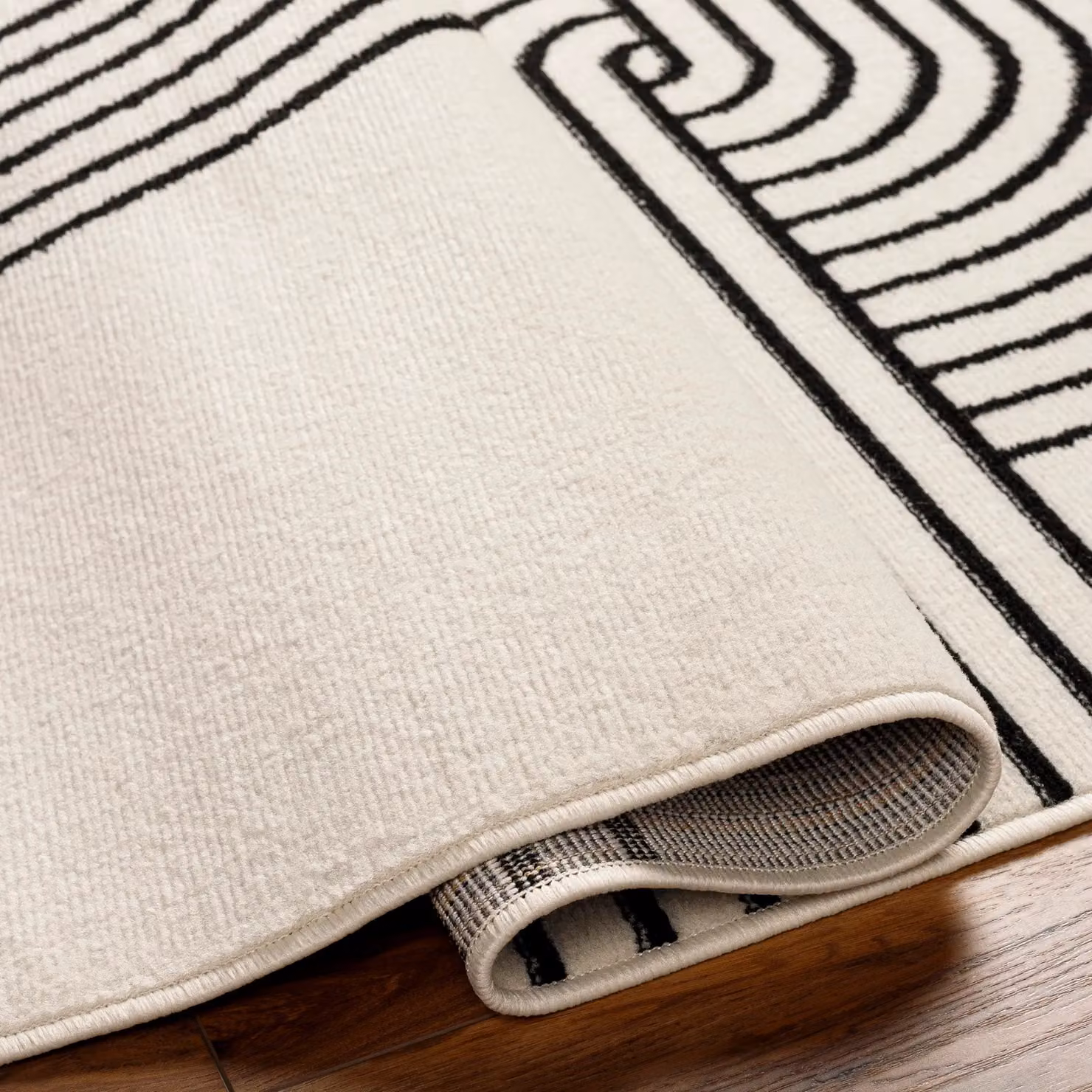 Livabliss Pisa Modern Geometric Rug in Beige, White and Black, W/D/H: 130 x 190 cm – 4