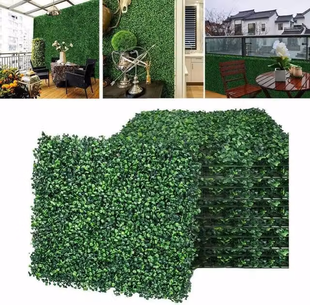 FLAVORA Artificial Hedge Wall Panels in Green, 0.6m2