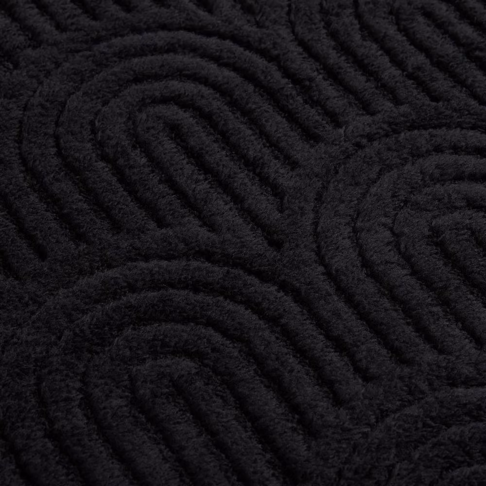 OHS Tufted Arches Teddy Fleece Throw Blanket in Black, W/D/H: 180 x 200 cm – 4