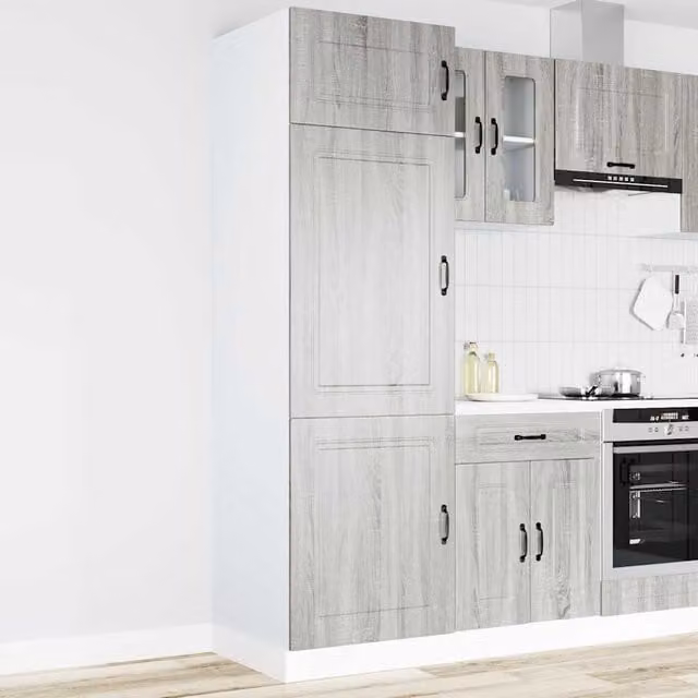 Berkfield Home Kalmar Grey Sonoma Kitchen Cupboard Base Unit with Matt Hinged Doors