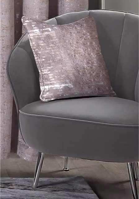 Warwick Pink Distressed Velvet Square Cushion