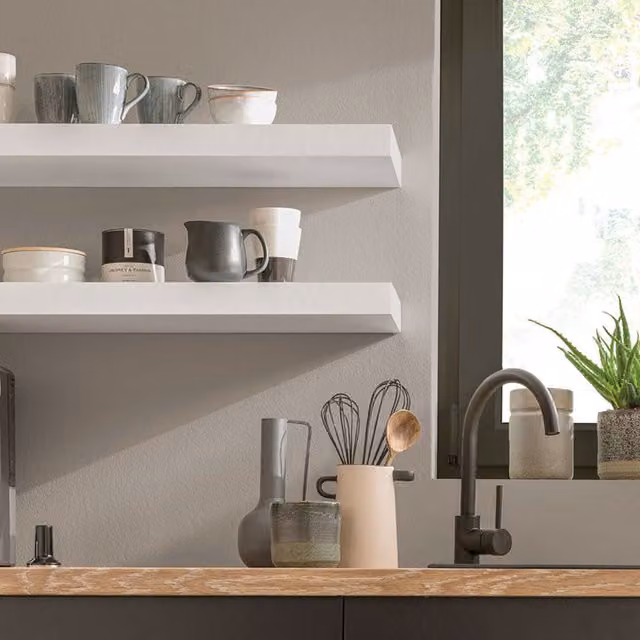 Shelf Depot Matte White Modern Floating Wall Mounted Shelf, Width: 90 cm