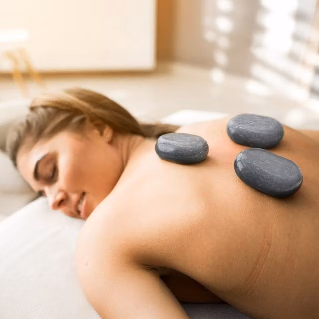 Livingandhome Basalt Massage Hot Stone Set in Grey