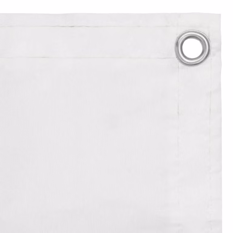 Berkfield Home Modern Balcony Screen in White Oxford Fabric, W: 120 cm, H: 500 cm