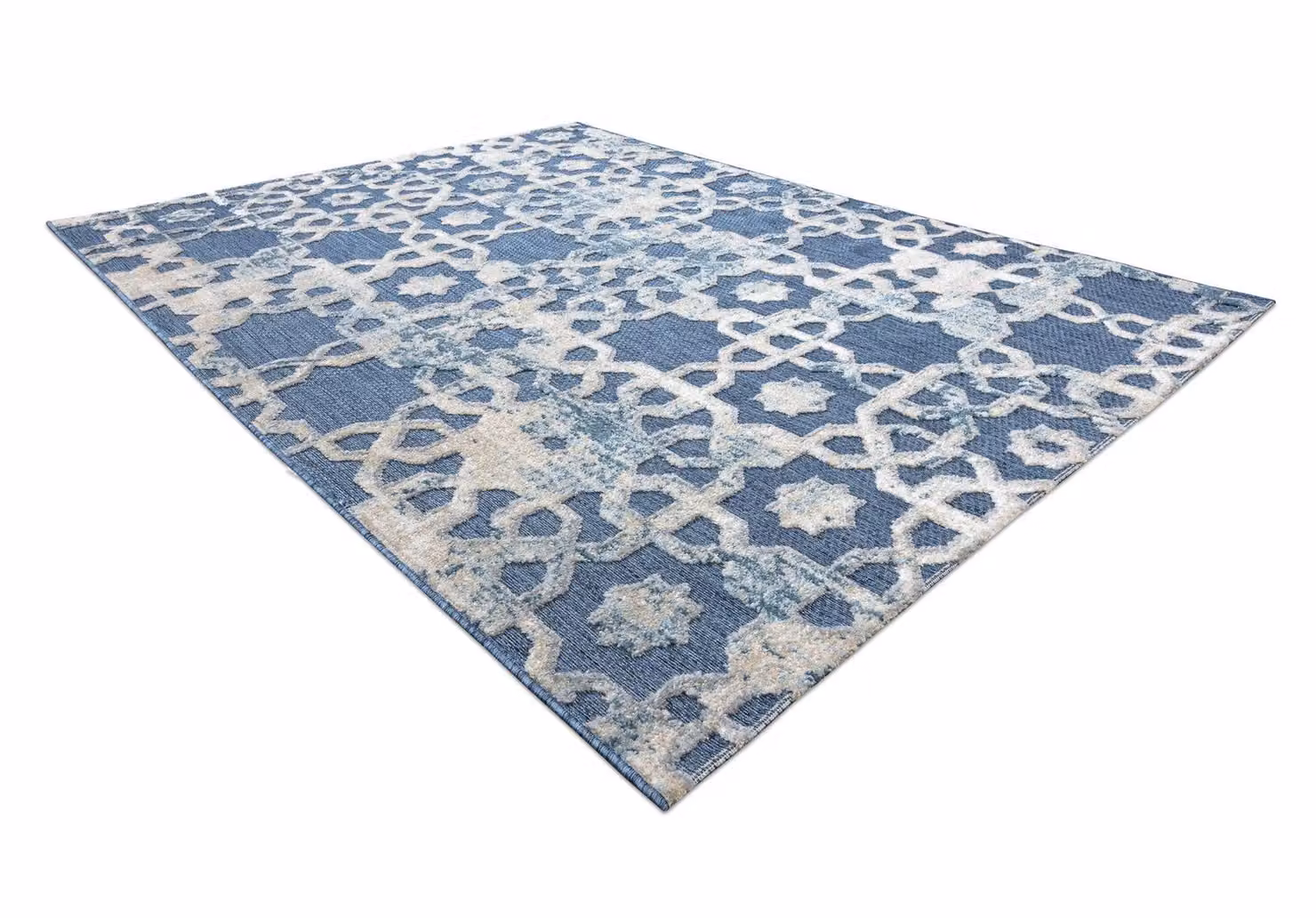 RugsX Sole Blue Geometric Rectangular Rug, W/D/H: 140 x 190 cm – 2