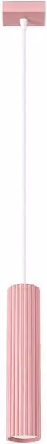 Sollux Lighting minimalist Pink cylinder Pendant lamp W/D/H: 118 x 8 x 8 cm – 1