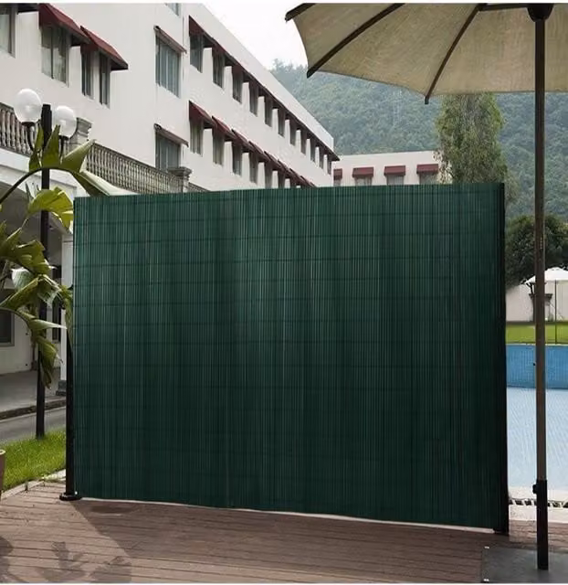 Living and Home Green PVC Decorative Privacy Mat, W: 500 cm, H: 150 cm – 1