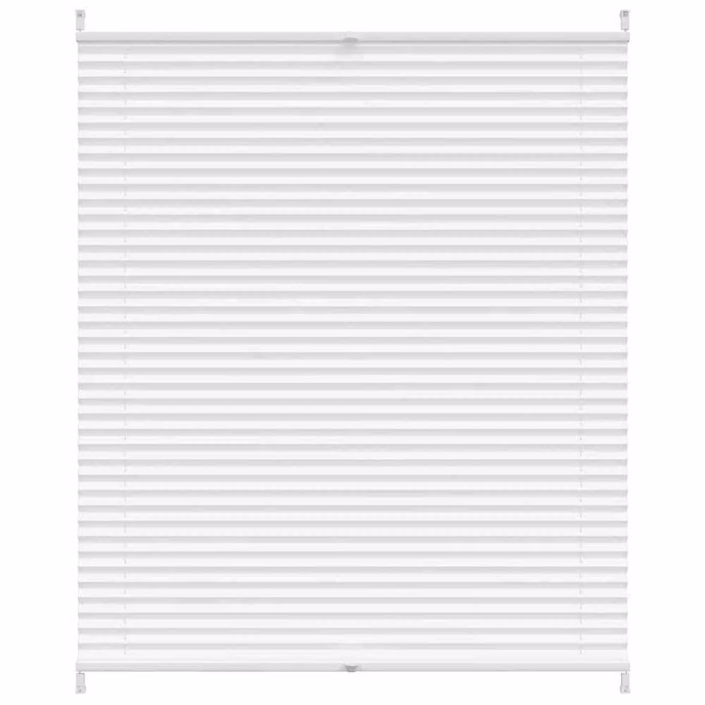 Berkfield Home Single Pleat Plisse Blind in White, W: 110 cm, H: 125 cm
