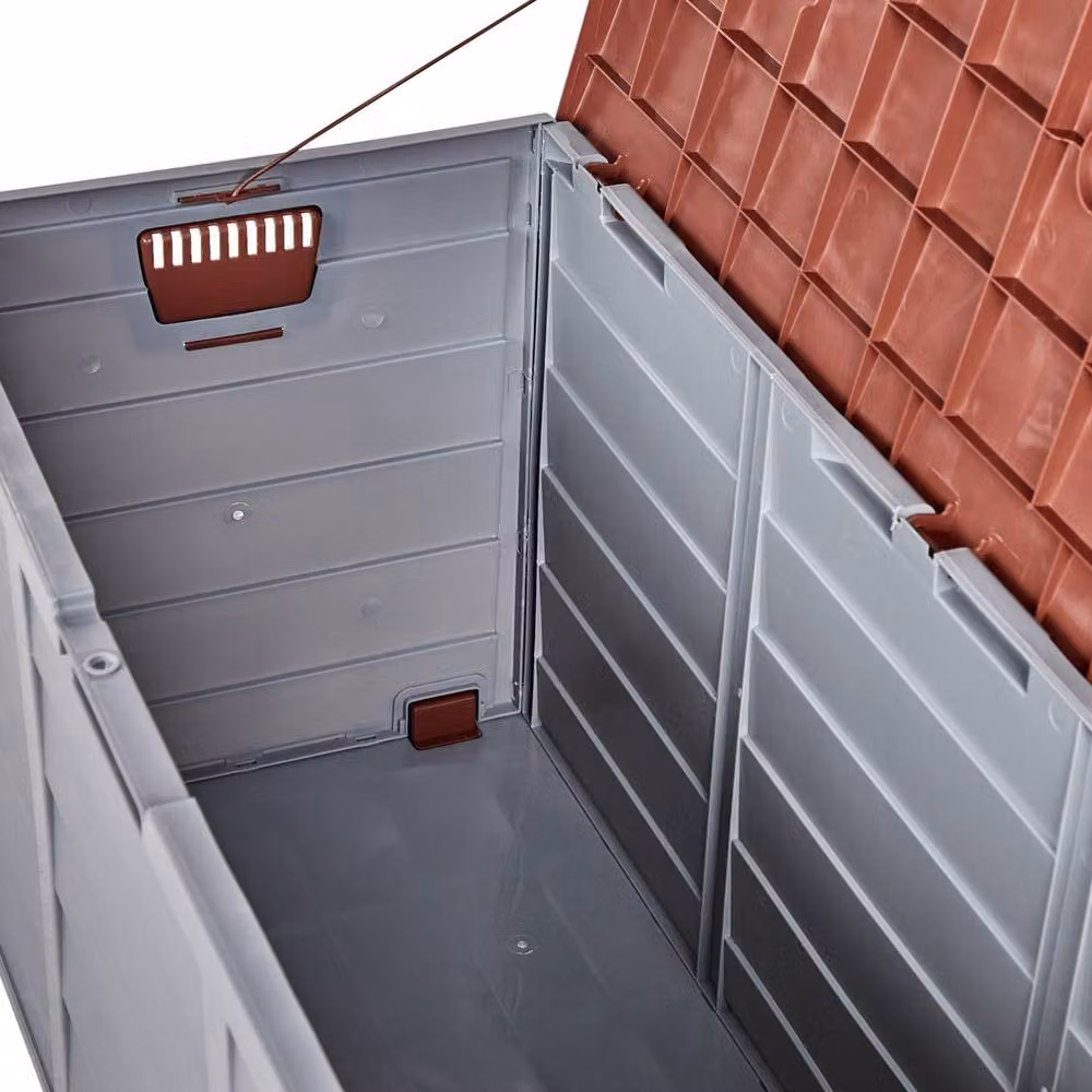 Wyld and Coco Grey Outdoor Storage Box with Handles and Castors W/D/H: 112 x 50 x 53 cm – 4