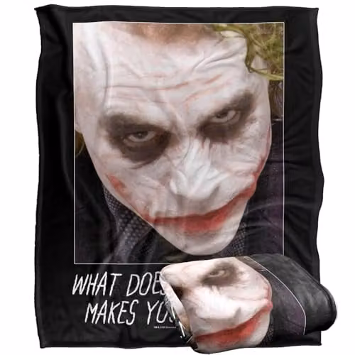 Warner Bros. Dark Knight Joker Silky Touch Super Soft Fleece Throw Blanket, Multicolour, W: 152.0 cm x D: 127.0 cm x H: 127.0 cm – 1