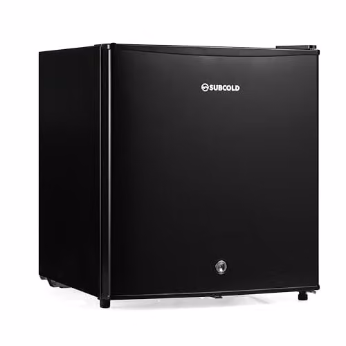 Subcold Eco50 Mini Fridge Black, 45L Countertop Compressor Model with Lockable Solid Door – 1