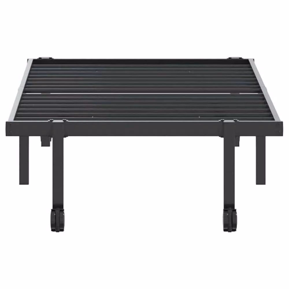 Berkfield Home Elegant Foldable Rollaway Bed Frame in Black Metal, W/D/H: 80 x 200 cm – 3