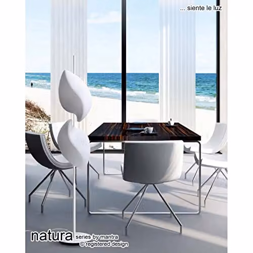 Netlighting Mantra Iluminación Natura Small Outdoor Table Lamp, Matt White with Opal White Glass, E27, IP44 – 4