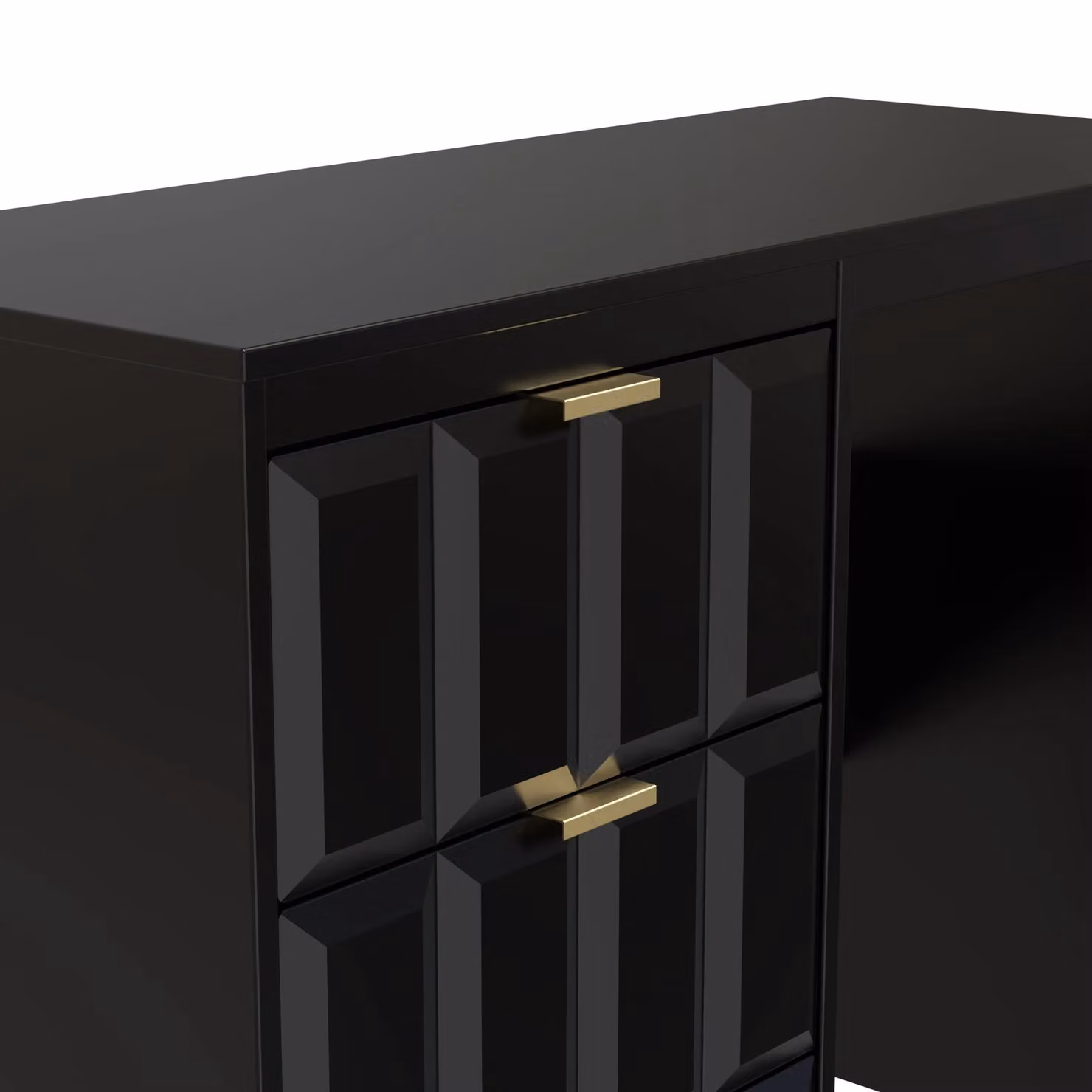 Ready Assembled 2 U Seattle 3 Drawer Vanity in True Black – 3