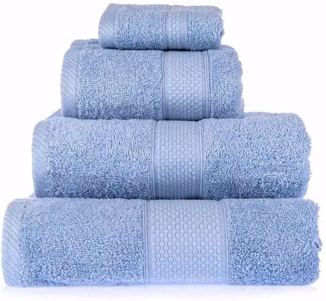 Homescapes Blue Turkish Cotton Bath Sheet, 500 GSM, Soft and Quick-Drying