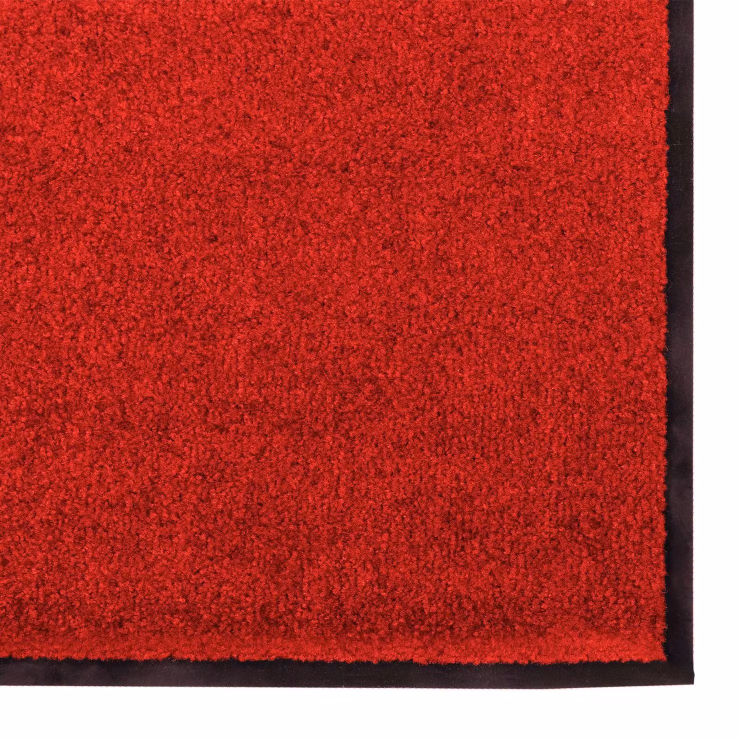 Berkfield Home Rectangular Red and Black Non-Slip Polypropylene Door Mat W: 90 cm, L: 150 cm – 3