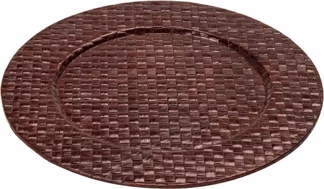 Orsina Pandanus Charger Plate in Dark Brown