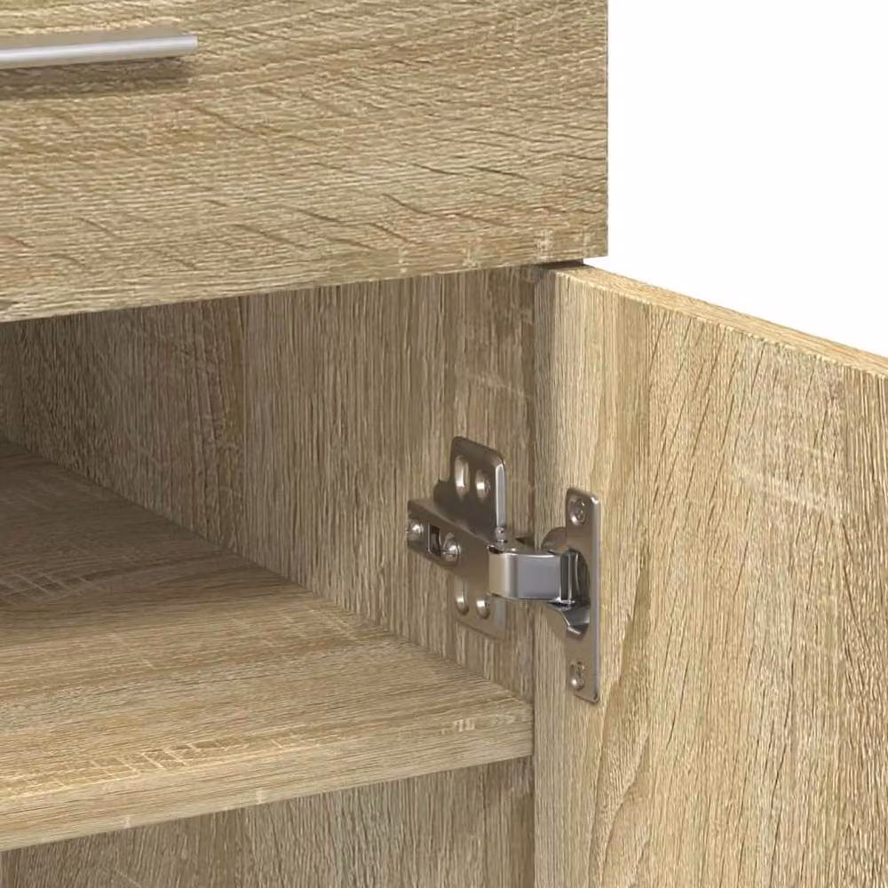 Berkfield Home Sonoma Oak Sideboard in Brown, W/D/H: 80 x 42.5 x 93 cm – 2
