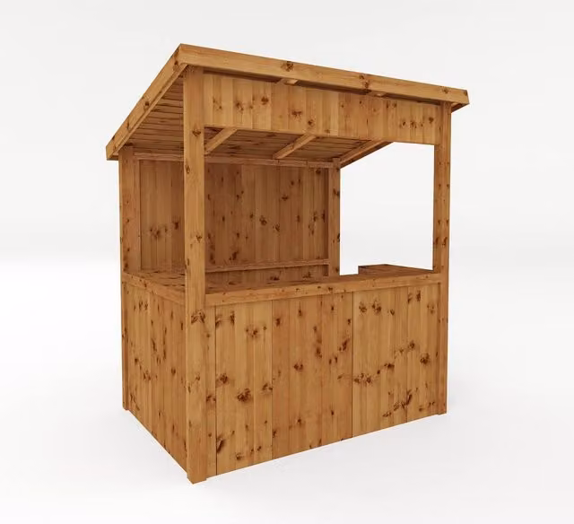Waltons Modern Pent Garden Bar in Brown, W: 196.6 cm, D: 141.0 cm, H: 215.2 cm – 2
