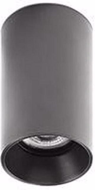 Faro Stan Minimalist Cylinder Surface Mounted LED Ceiling Lamp, Black, GU10 Downlight
