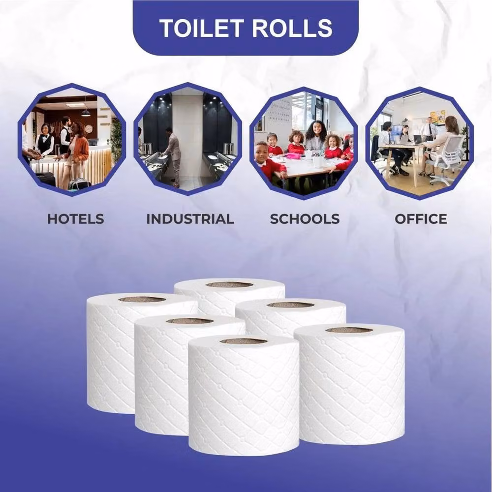 NESTLUNE 144 Luxury White 2-Ply Embossed Soft Toilet Rolls – 2