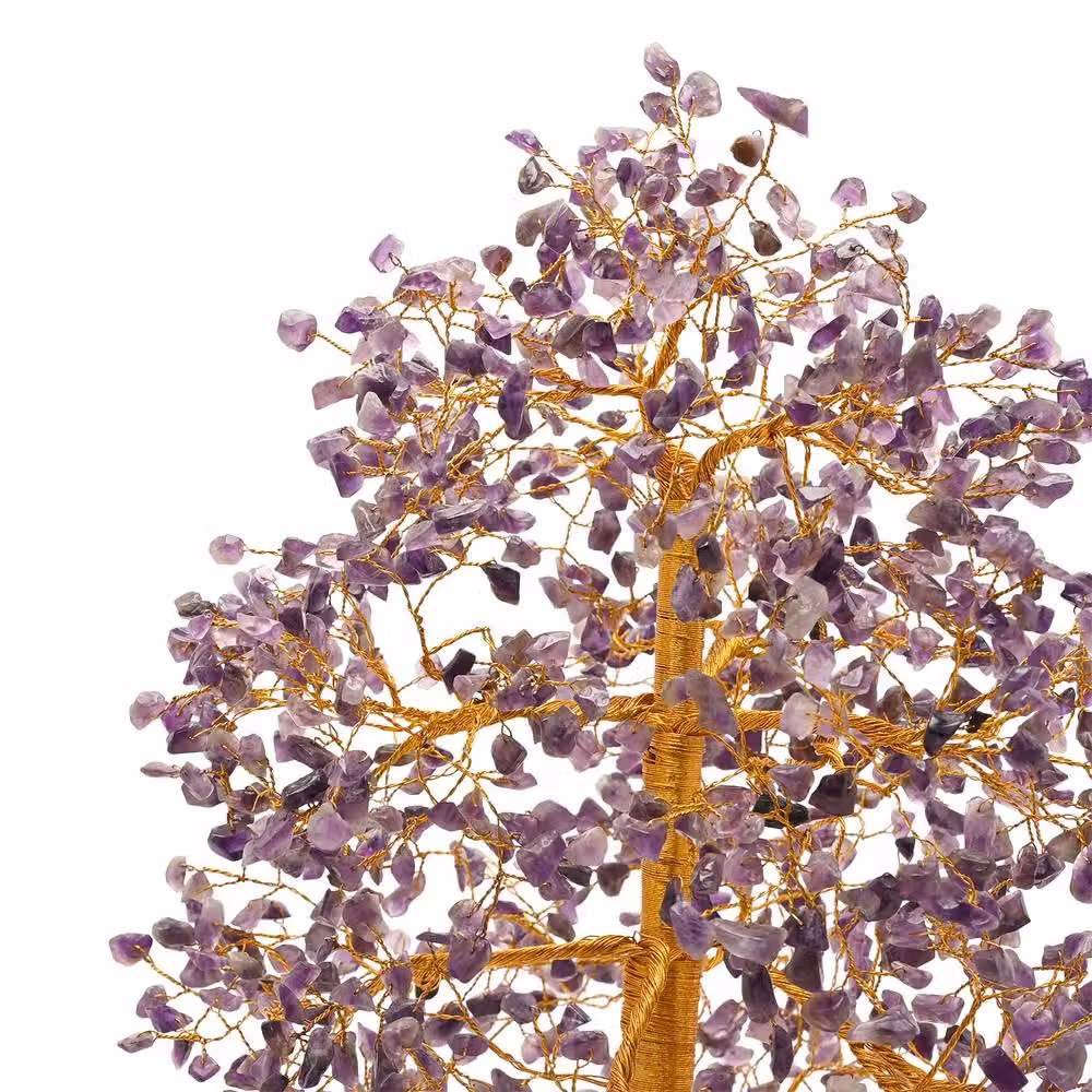 Serenity Amethyst Tree of Life Large Purple Crystal Stone Tabletop Decoration – 3