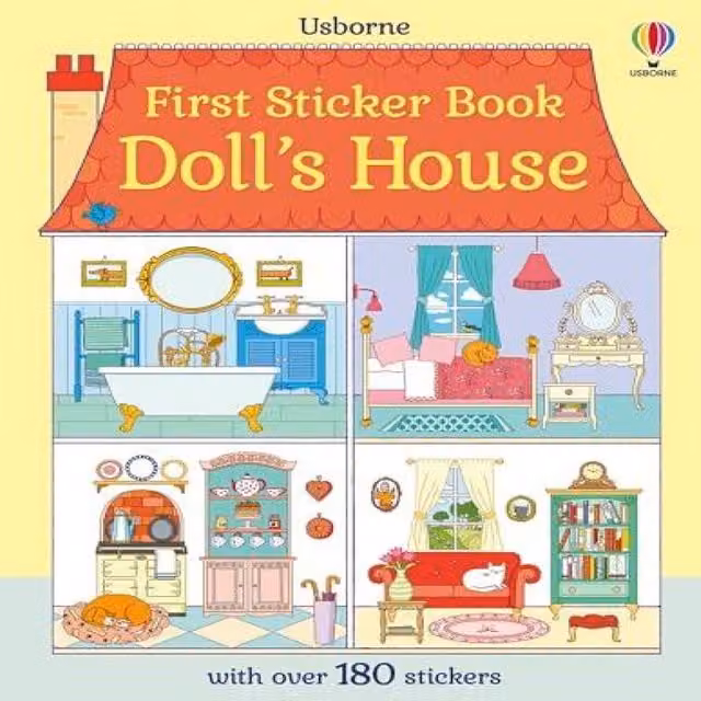 Abigail Wheatley First Sticker Book Doll's House Paperback by Usborne Publishing Ltd, Multicolour