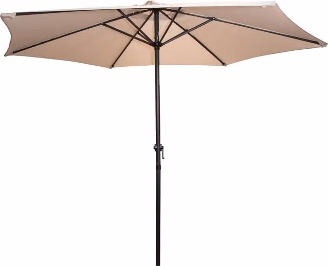 Samuel Alexander 2.7m Wind Up Crank Garden Parasol with Aluminium Shaft in Beige