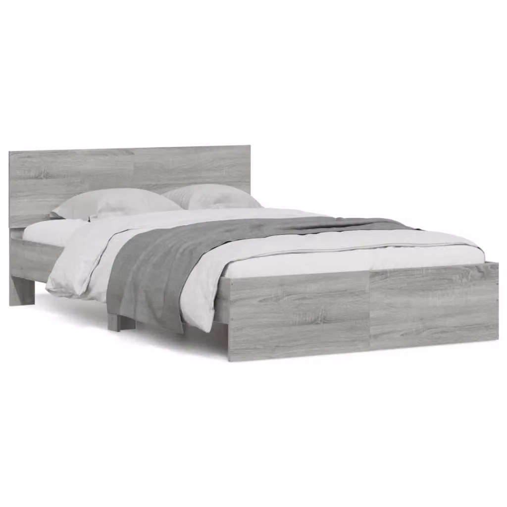 Berkfield Home Small Double Bed Frame in Grey Sonoma, W/D/H: 120 x 200 cm – 2