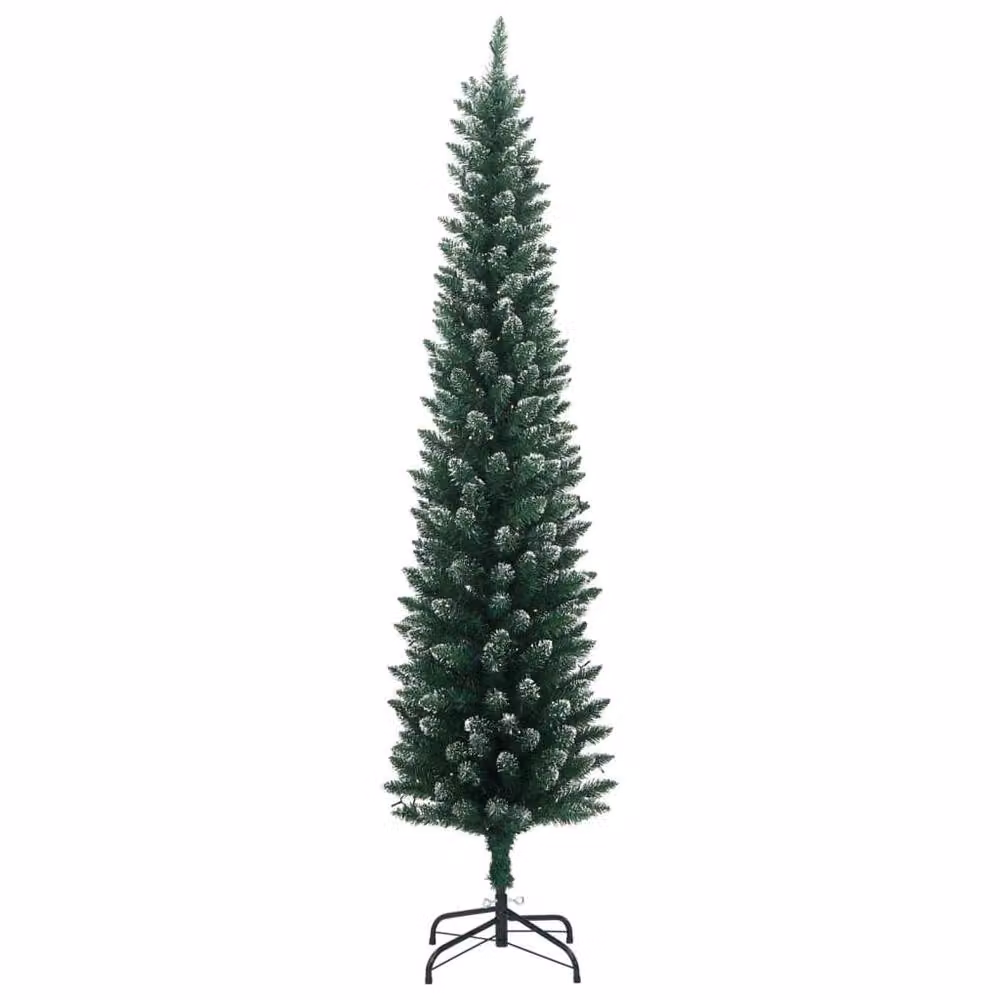 Berkfield Home Artificial Slim Green Christmas Tree with 150 LEDs, Height: 120 cm – 3