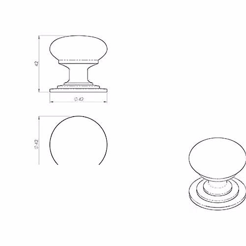 Loops Victorian Round Cupboard Door Knob in Polished Chrome – 2