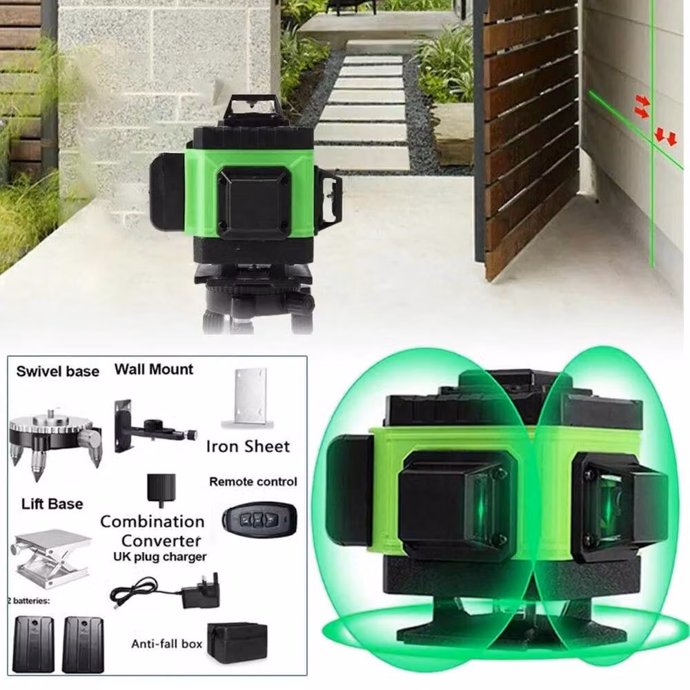 FLAVORA 4D 16 Lines 360 Degree Self Leveling Green Laser Level – 3
