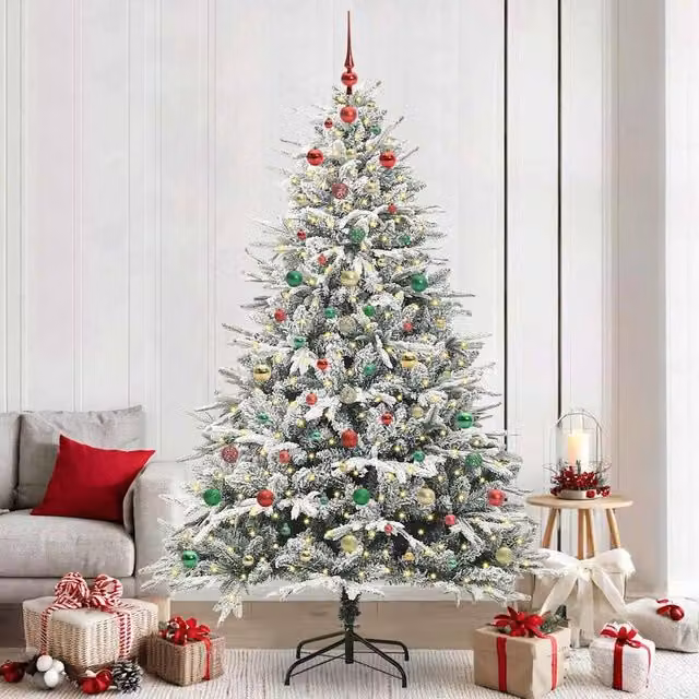 Berkfield Home Pre-lit Artificial Christmas Tree with Ball Set, Green, Height: 240 cm