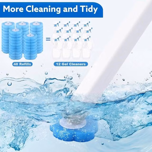 NESTLUNE Disposable Toilet Brush Set in Blue