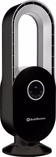 Rediffusion Oscillating Table Bladeless Cooling Fan in Silver and Black