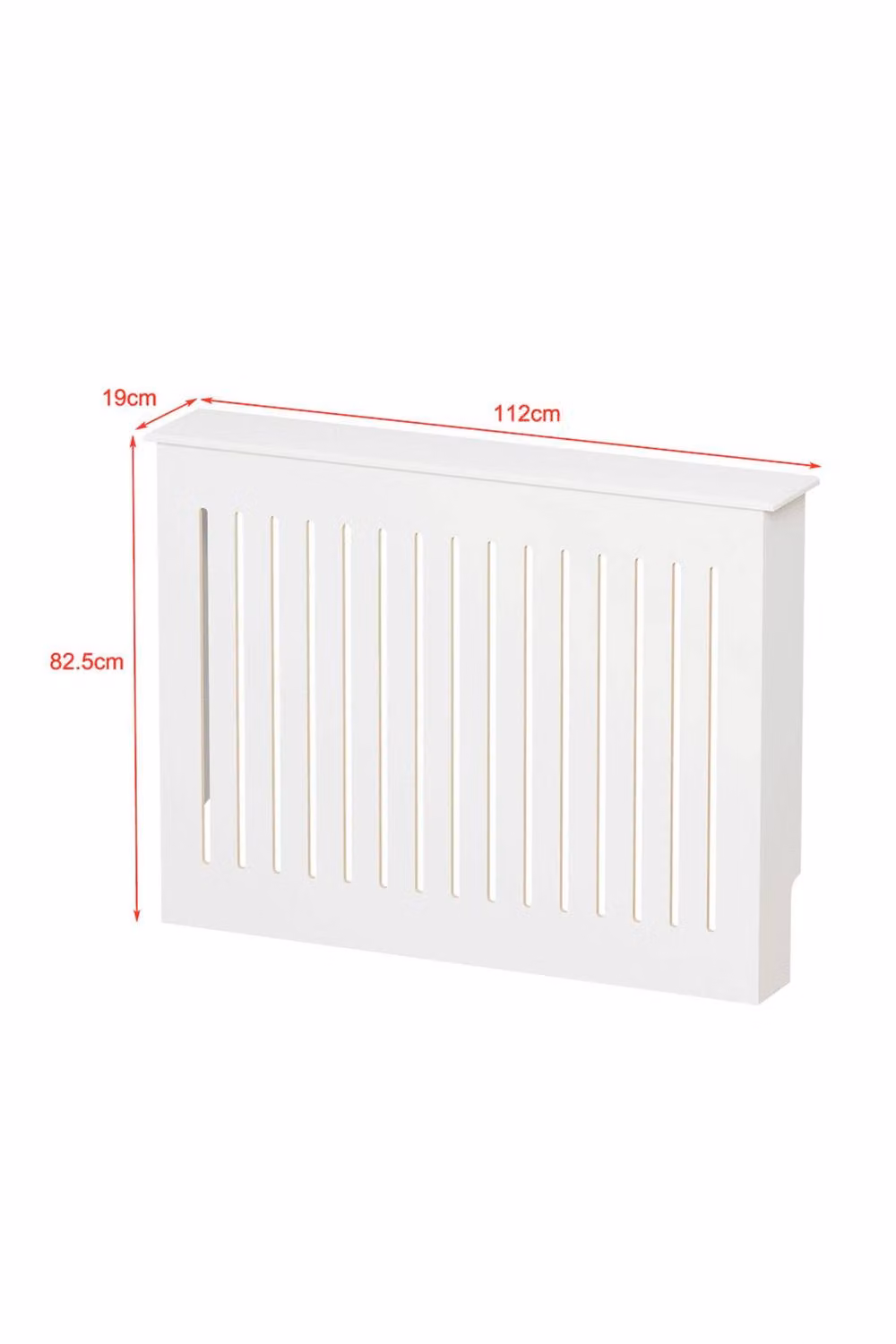 Home Source Loxley Medium Radiator Cover in White MDF Wood – 2