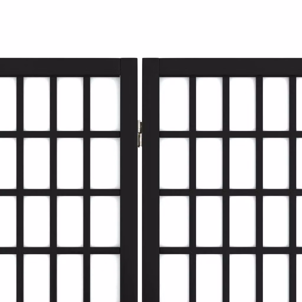 Berkfield Home Japanese Style 3-Panel Folding Room Divider, Black, W: 120 cm, H: 170 cm – 4