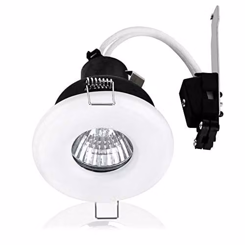 ValueLights IP65 LED Ceiling Downlight Fitting, Pack of 4, White or Chrome – 1