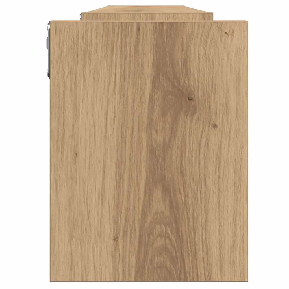 Berkfield Home Artisan Oak Wall Shelves, 2 Piece Set in Brown, W/D/H: 100 x 20 x 15 cm – 3