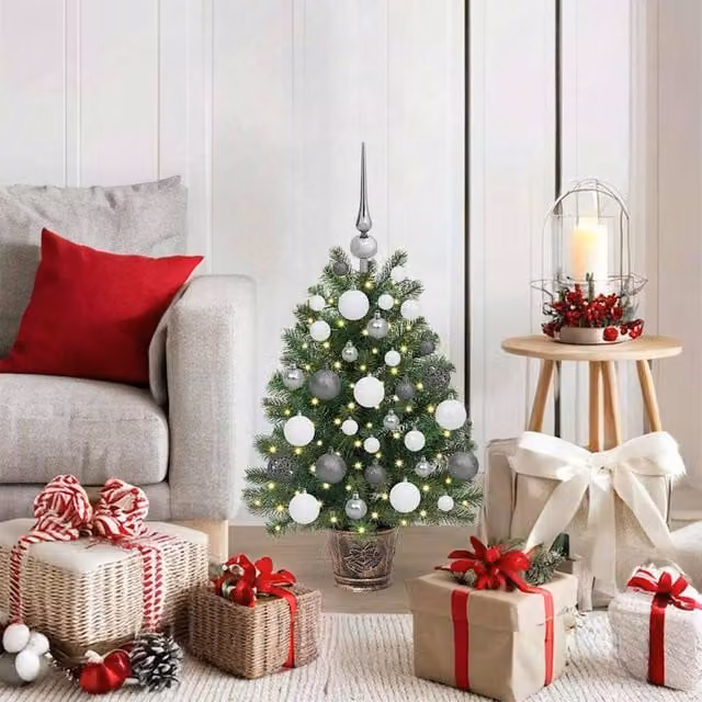 Berkfield Home Green Artificial Tabletop Christmas Tree with 150 LEDs, Height: 65 cm – 1