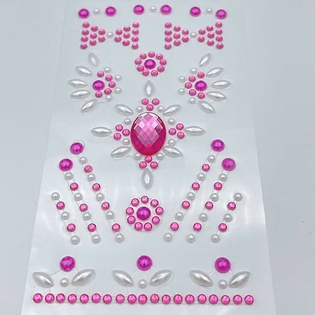Syntego Pink Teardrop Gems and Pearls