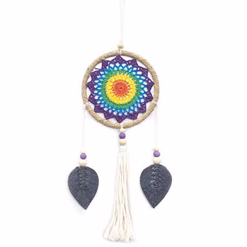 KDMD Rainbow Elemental Spirits Medium Dream Catcher in Multicolour Boho Mandala Design
