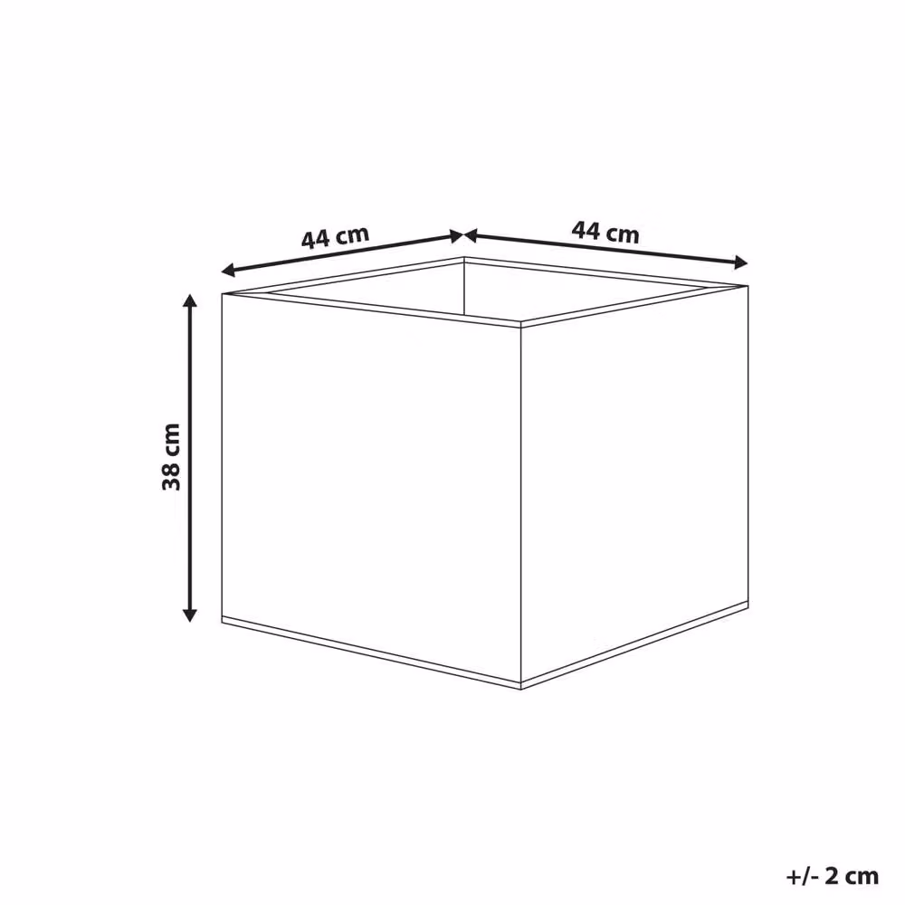 Wyld and Coco Black Fibre Clay Square Planter Tub W: 44 cm, D: 44 cm, H: 38 cm – 3