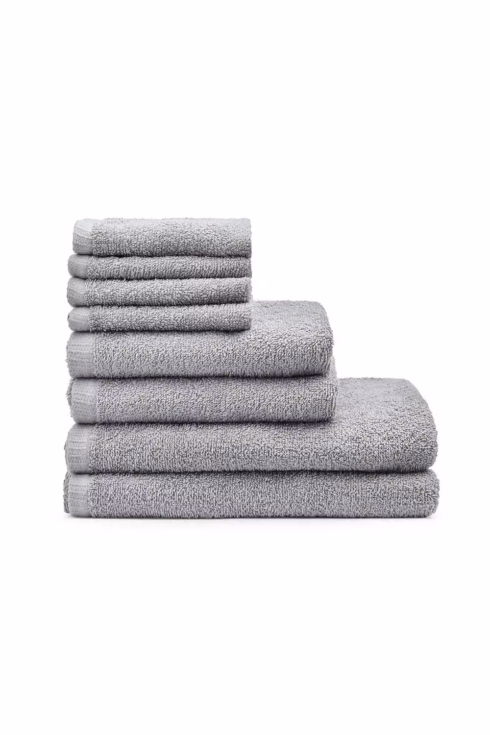 Catherine Lansfield Quick Dry Cotton 8 Piece Towel Set in Grey – 3