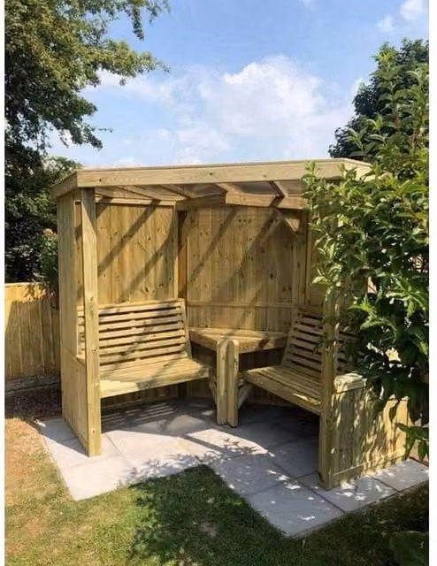 Churnet Valley Garden Furniture Ltd 4 Seasons Garden Room in Brown with Cushions
