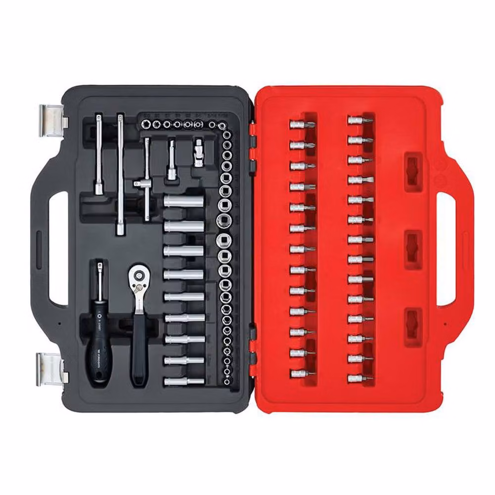 Facom RL.151-EP72PB 72-Piece 1/4in Drive Socket Set in Red TWIN BOX Case – 2