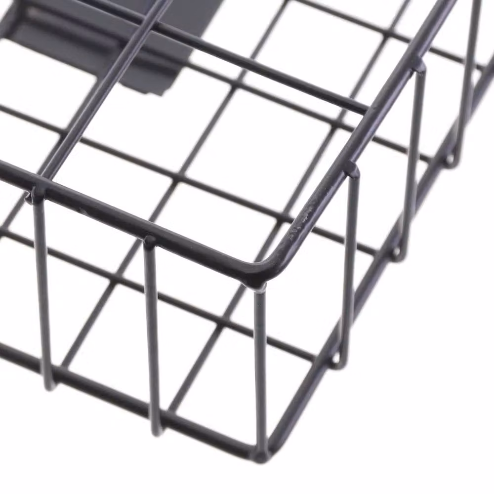 FORGEVIO Wall Mounted Metal Wire Magazine Rack in Matt Black – 3