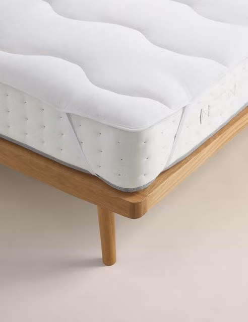 M&S Stay Cool Pure Cotton Mattress Topper, White
