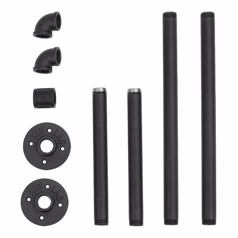 KORVIXA Industrial Metal Pipe Clothing Rack in Matt Black, Width: 51 cm – 2
