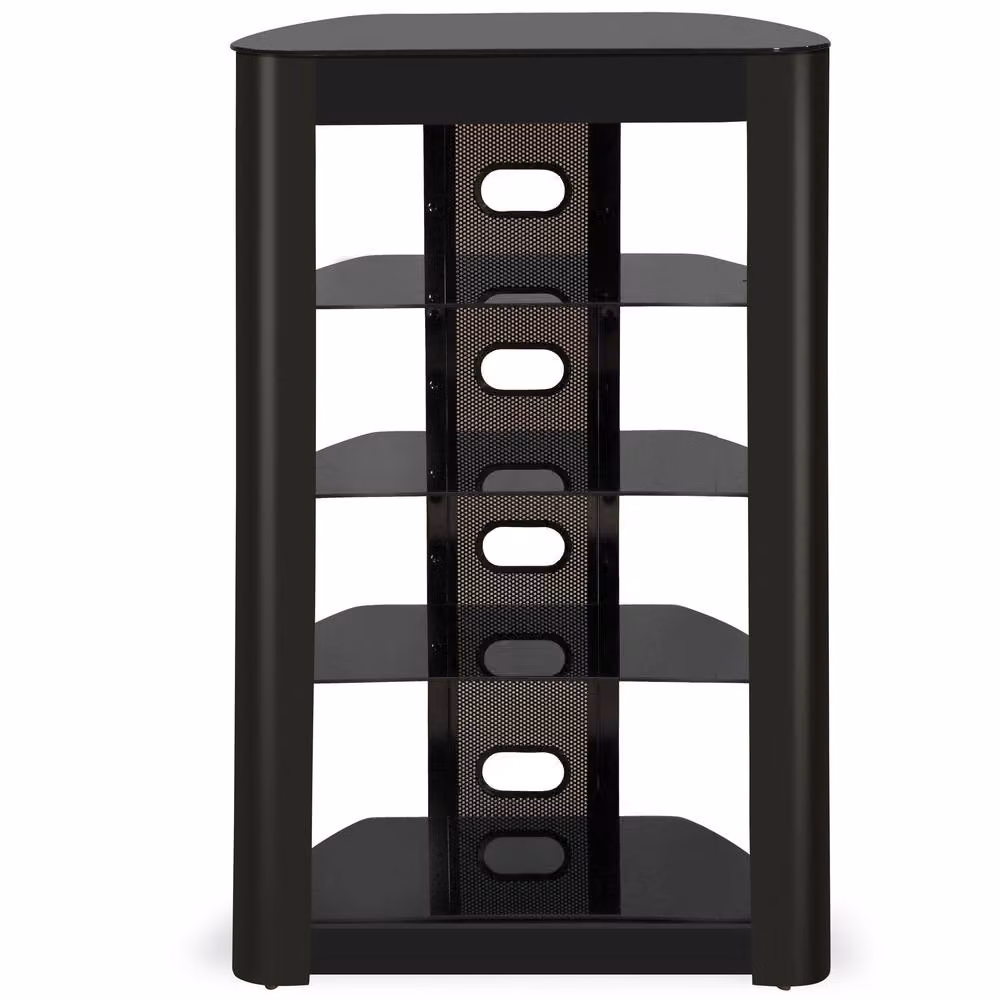 Centurion Supports Zinnia 5-Shelf Gloss Black Multimedia AV Rack with Glass Shelves W/D/H: 102 x 49 x 68 cm – 4